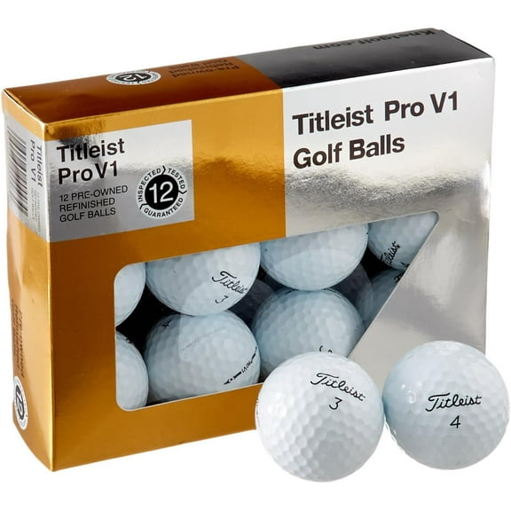Titleist Pro V1 Golf Balls, Mint Quality, 12 Pack, by Hunter Golf