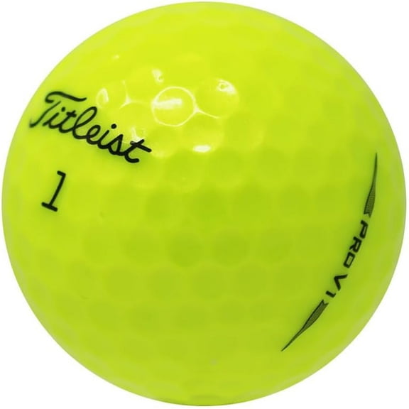 Pre-Owned Titleist Pro V1 Yellow Golf Balls 2019, Mint / AAAAA Condition, 24 Count, by Reload