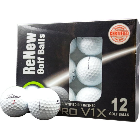 Titleist Pro V1X Refinished Golf Balls – 12 Pack – Tour Performance by GBM Golf