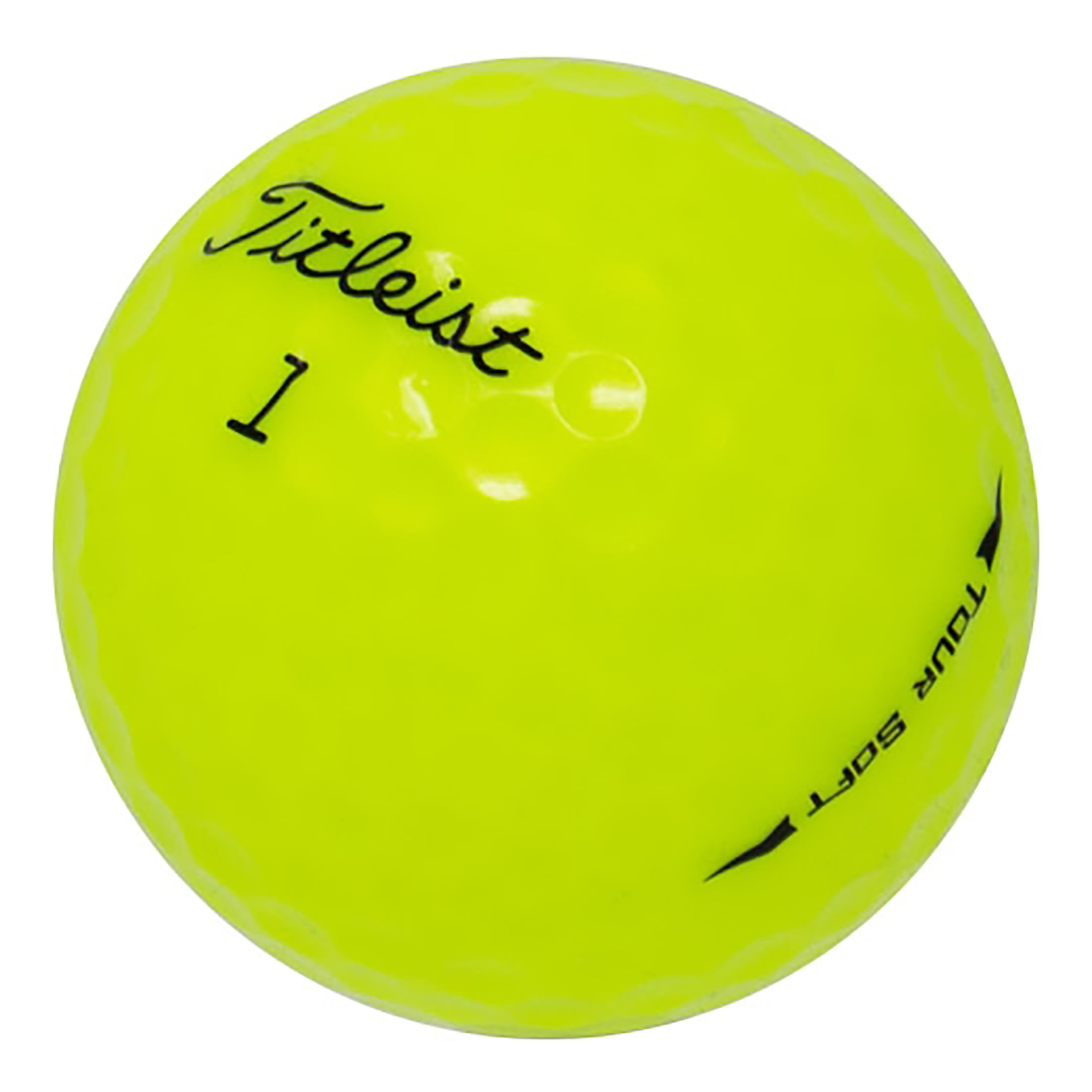 Titleist Tour Soft Yellow Golf Balls, Mint, 5a, AAAAA Quality, 50 Pack, Yellow