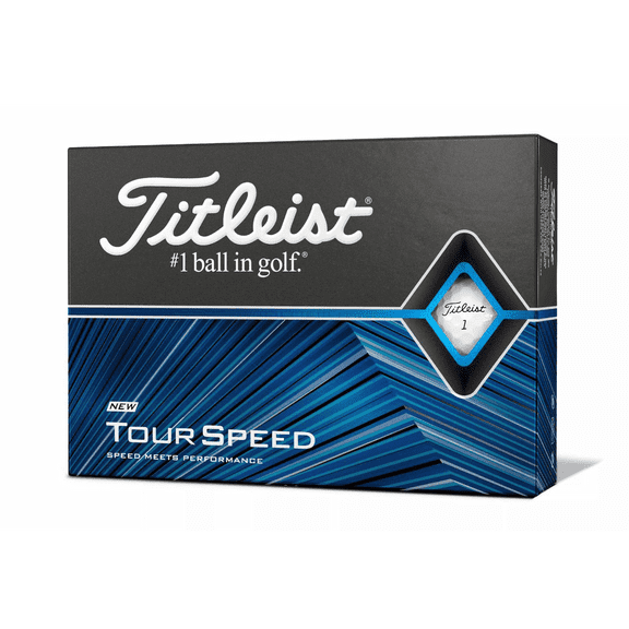 Titleist Tour Speed Soft Feel Golf Balls, White, 12 Pieces
