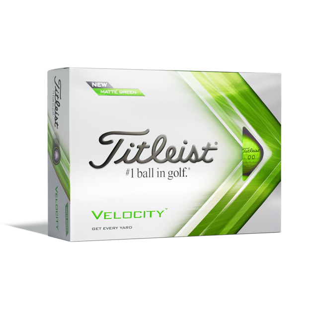 Titleist Velocity Golf Balls, 12 Pack, Matte Green
