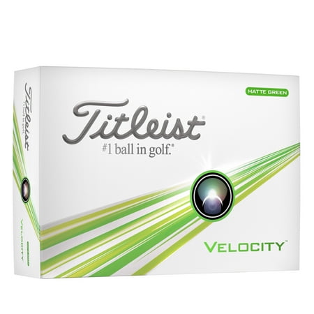 Titleist Velocity Matte Green DD #'s, 12 Pack, Green