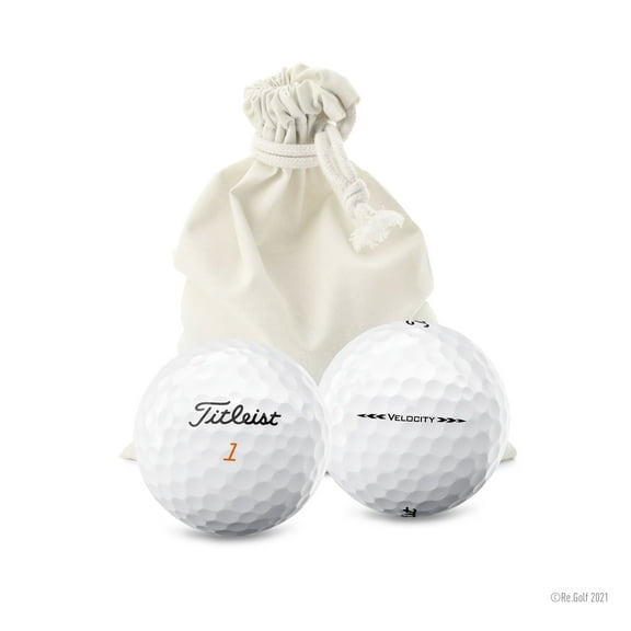 Titleist Velocity - Quantity 12 in Eco-Friendly Bag (Professionally Recycled)