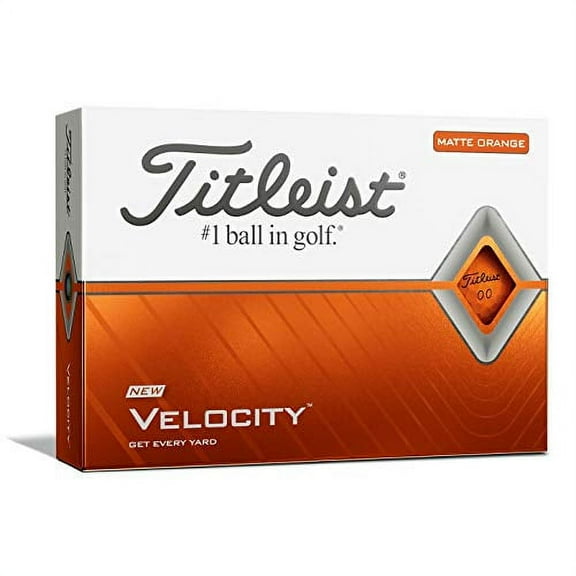 Titleist Velocity Unisex Golf Balls, Matte Orange
