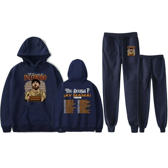 Tito Double P AY MAMA TOUR 2025 Hoodie Pants Sets Merch Men/Women Sweatshirt Pants Two Piece Set Streetwear