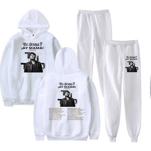 Tito Double P AY MAMA TOUR Hoodie Pants Sets Merch Men/Women Sweatshirt Pants Two Piece Set Streetwear