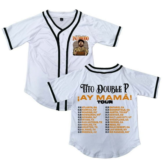 Tito Double P AY Mama Tour Merch Button V-Neck Shirt Women Men Short Sleeve Streetwear Clothes