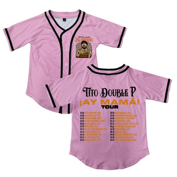 Tito Double P AY Mama Tour Merch Button V-Neck Shirt Women Men Short Sleeve Streetwear Clothes