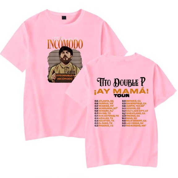 Tito Double P AY Mama Tour Merch T-Shirt Women Men Casual Crewneck Short Sleeve Tee