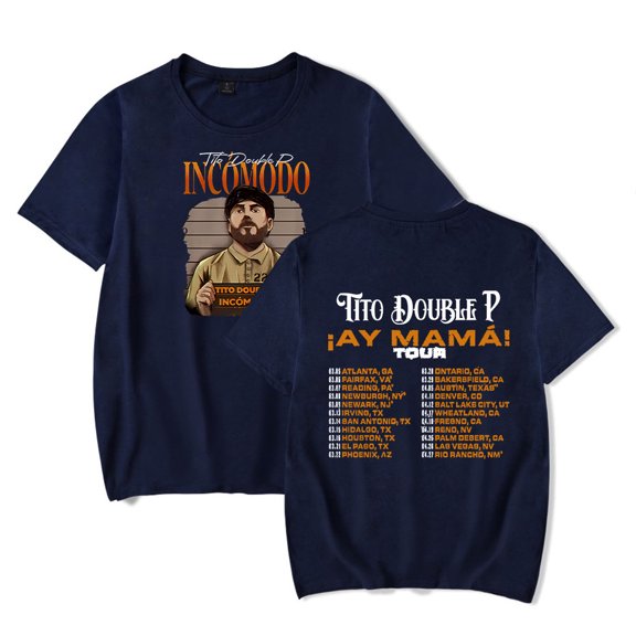 Tito Double P AY Mama Tour Merch T-Shirt Women Men Casual Crewneck Short Sleeve Tee