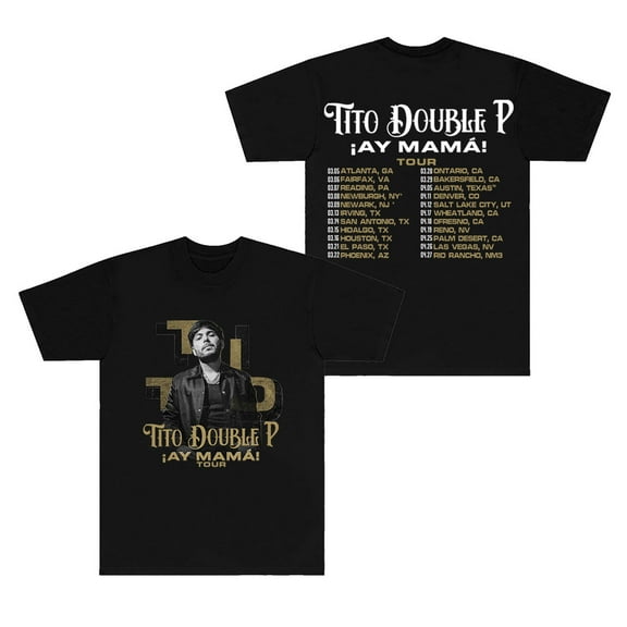 Tito Double P Graphic T-Shirts Ay Mama Tour Merch Cosplay Unisex Fashion HipHop Short Sleeve Tee