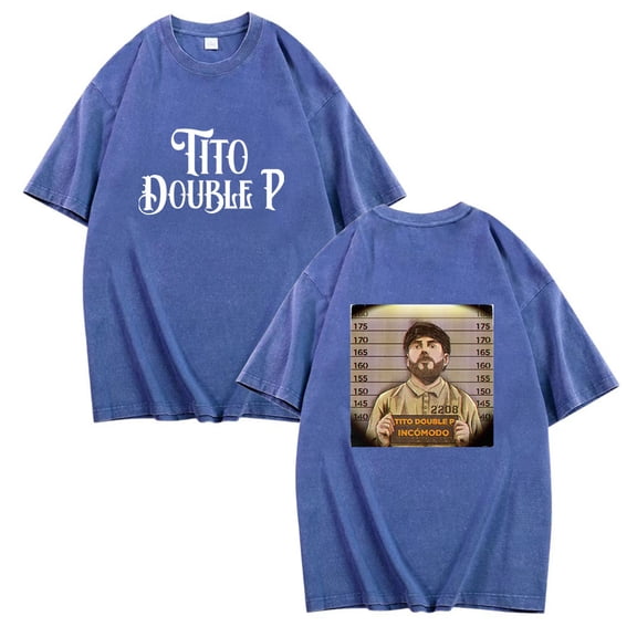 Tito Double P Incomodo Washed Cotton Tee Short Sleeve O-Neck Unisex Fashion T-shirt