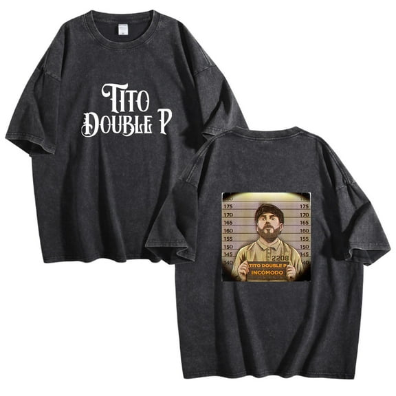 Tito Double P Incomodo Washed Cotton Tee Short Sleeve O-Neck Unisex Fashion T-shirt