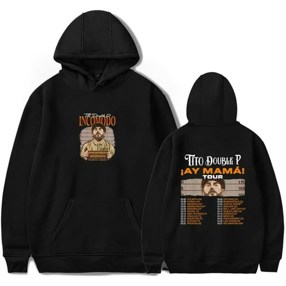 Tito Double P Tour 2025 Merch Hoodie Pockets Drawstring Unisex Hooded Sweatshirt Fashion Clothing