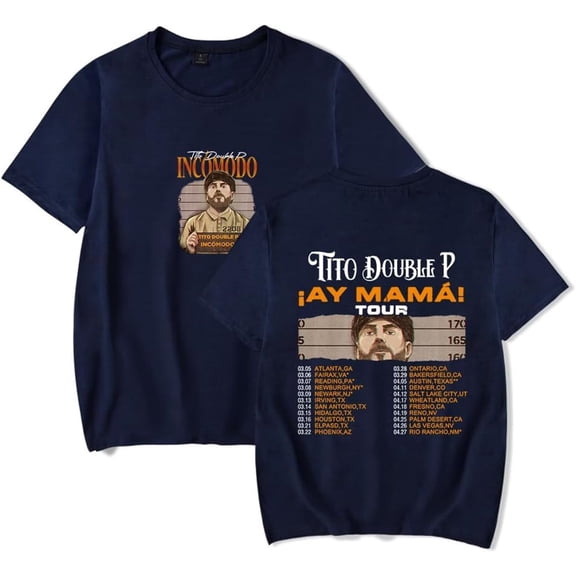 Tito Double P Tour 2025 Merch Short Sleeve T-shirt Unisex Fashion Crew Neck Top