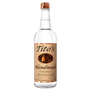 Tito's Handmade Vodka, 750 ml Bottle, 40% ABV, Gluten-Free Vodka