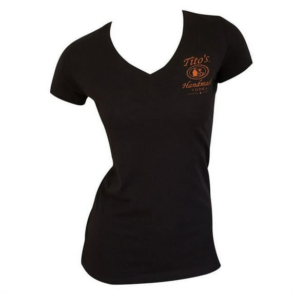 Titos Vodka 39584M Titos Vodka Womens Vs Neck Tee Shirt - Medium