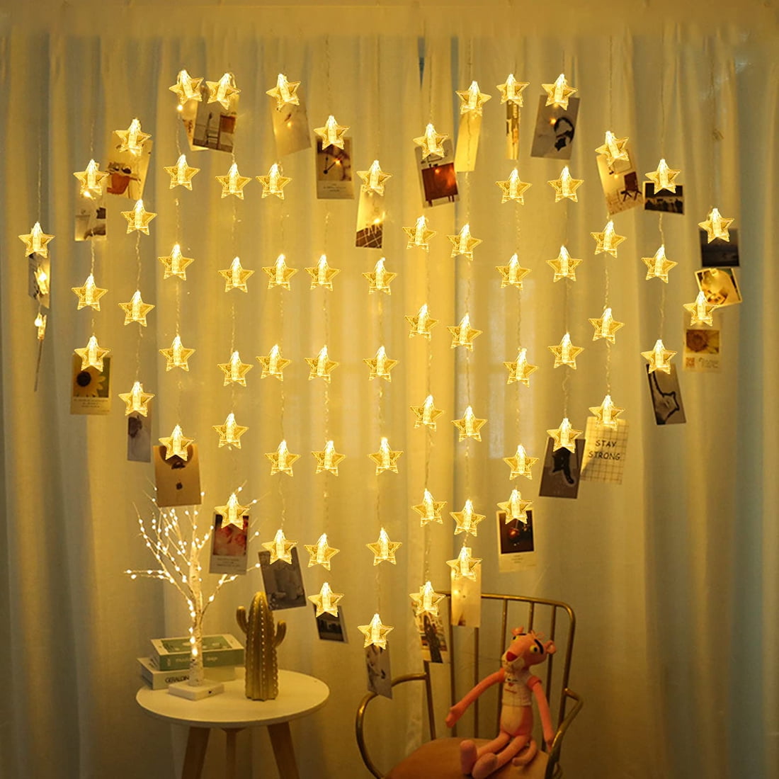 Titoumi Photo Clip String Lights LED Fairy Copper String Lights for Bedroom Wall & Party Décor