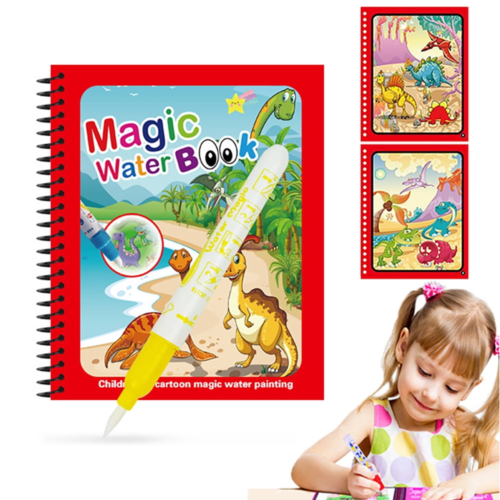 Titoumi Reusable Ma-gic Water Coloring Book for Toddlers - Mess-Free ...