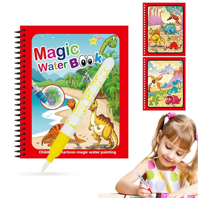 Titoumi Reusable Ma-gic Water Coloring Book for Toddlers - Mess-Free ...