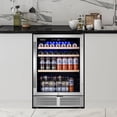 thumbnail image 1 of Tittla 24'' Beverage Refrigerator Cooler,180 Cans,Built in,37°-65°F, Low Noise Energy Saving for Beer and Soda or Fruit, Silver, 1 of 12