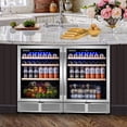 thumbnail image 1 of Tittla Beverage Refrigerator,300 Can 48"Beverage Fridge Freestanding/Built-in Reversible Door Hinge Beverage Cooler(2 Pcs), 1 of 10