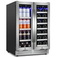 Tittla Wine and Beverage Refrigerator 24 inch Dual Zone Wine Cooler