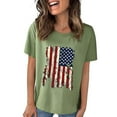 thumbnail image 1 of Tittly American Flag Tank Top Women V Neck Tank Tops For Women Patriotic Shirts Memorial Day Tank Top Women Women 4th Of July Shirts Green 2XL, 1 of 8
