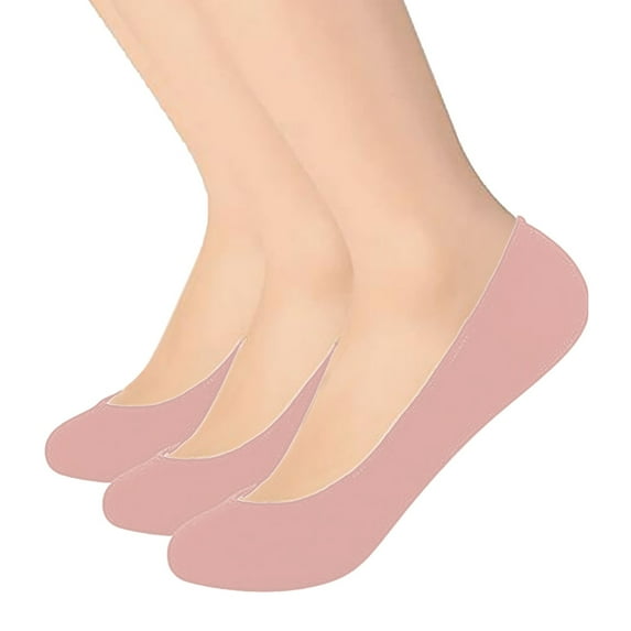 Tittly Ankle Socks Cotton Socks 3 Pairs Of Women's Thin Solid Color Sports And Leisure Silicone Anti Non Falling Heel Shallow Mouth No And Breathable Socks Socks for Women Slouch Socks Pink One Size
