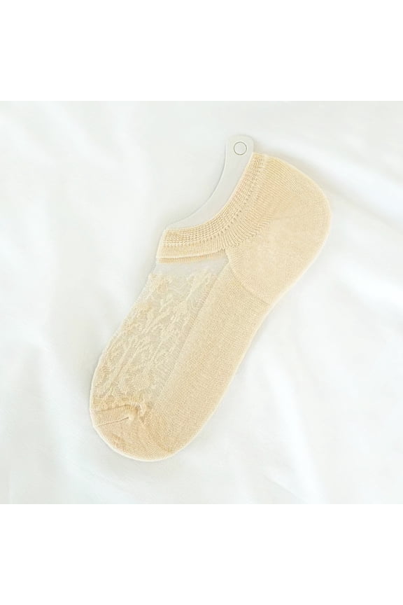 Ankle Socks No Show Socks Womens Socks Summer Breathable Shallow Mouth Socks Socks for Women Slouch Socks Beige One Size