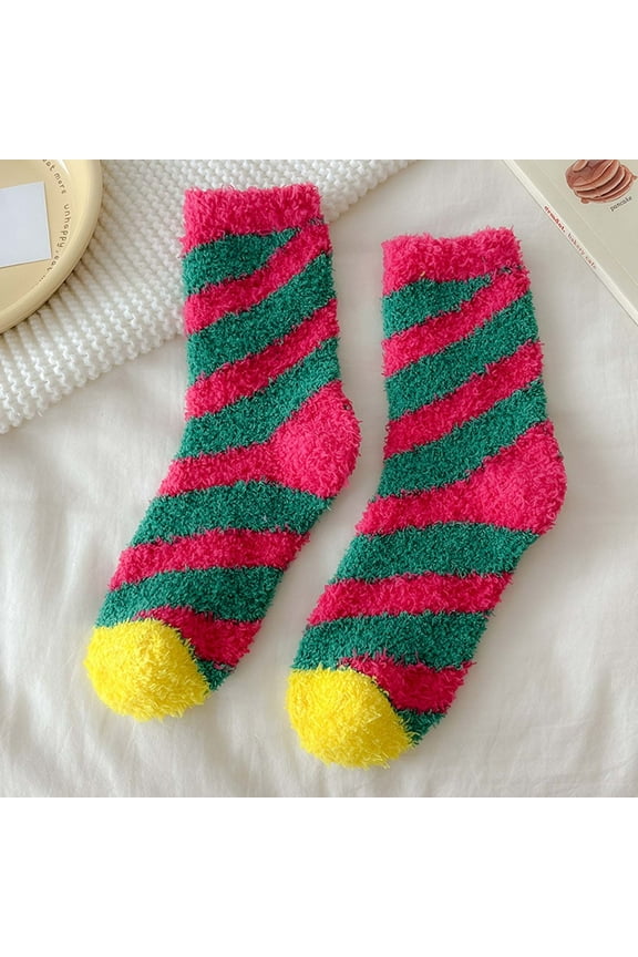 Ankle Socks Socks for Women Womens Fuzzy Socks Slipper Winter Comfy Cozy Socks Cabin Warm Home Socks,Christmas Candy Socks Slouch Socks Cute Socks A One Size