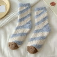 thumbnail image 1 of Tittly Ankle Socks Socks for Women Womens Fuzzy Socks Slipper Winter Comfy Cozy Socks Cabin Warm Home Socks，Christmas Candy Socks Slouch Socks Cute Socks Blue One Size, 1 of 3
