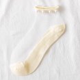 thumbnail image 1 of Tittly Ankle Socks Socks for Women Short Socks Mesh Casual Cute Beaded Solid Splice Women Breathable Socks Slouch Socks Cute Socks Yellow One Size, 1 of 3