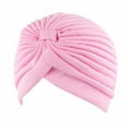 thumbnail image 1 of Tittly Bandanas for Women Head Scarf 1 Stretch Turbans Pleated Headwraps Head Hair Solid Head Coverings For Women Girls Sleeping Head Accessories Fascinators Hats Head Scarf Pink One Size, 1 of 3