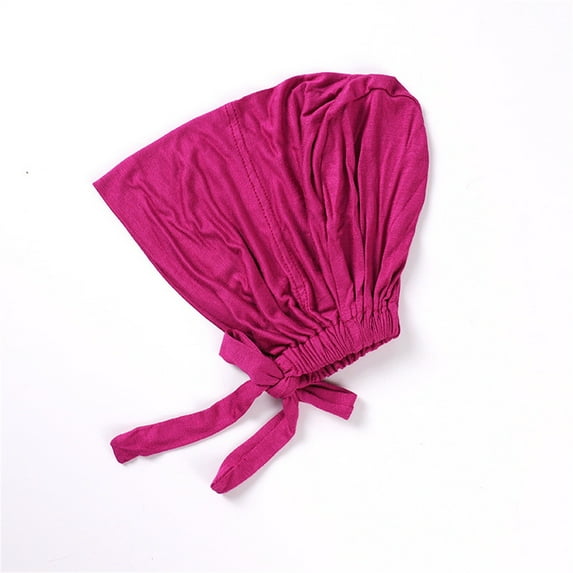 Tittly Bandanas for Women Head Scarf Cancer Wrap Head Cover Color Womens Solid Headwear Cap Hair Muslim Cap Hat Turban Heardband Fascinators Hats Head Scarf J One Size