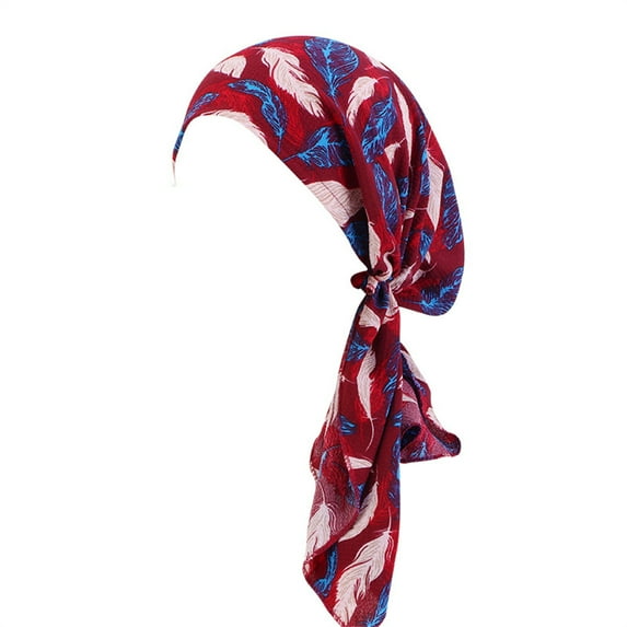 Tittly Bandanas for Women Head Scarf Womens Summer Printing Drape Headscarf Cap Ethnic Wind Binding Cap Hair Cap Fascinators Hats Head Scarf Hot Pink One Size