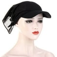 thumbnail image 1 of Tittly Bandanas for Women Head Scarf Sun Printing Cap Head Hat Women Baseball Caps Bandana Turbans for Women Black One Size, 1 of 2