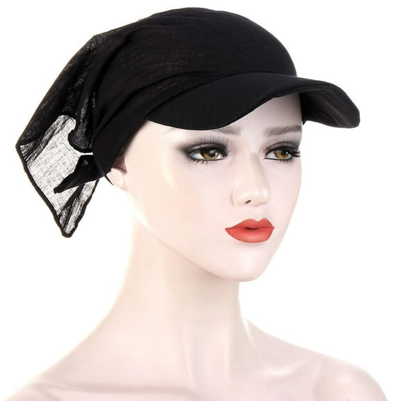 Tittly Bandanas for Women Head Scarf Sun Printing Cap Head Hat Women Baseball Caps Bandana Turbans for Women Black One Size