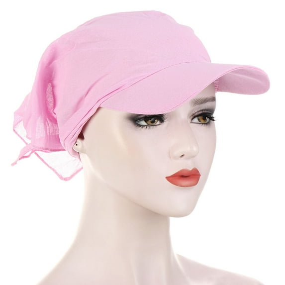 Tittly Bandanas for Women Head Scarf Sun Printing Cap Head Hat Women Baseball Caps Bandana Turbans for Women Pink One Size