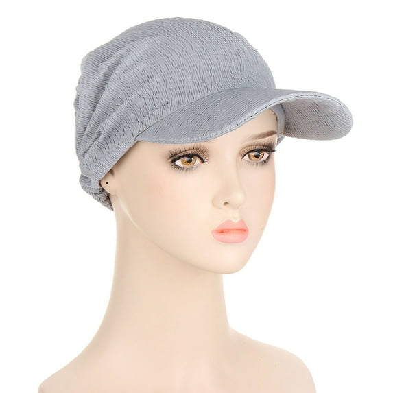 Tittly Bandanas for Women Head Scarf Women Sun Elasticity Head Hat Bonnet Bandana Turbans for Women Grey One Size