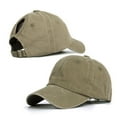 thumbnail image 1 of Tittly Baseball Cap Hats for Women Cap Hat Trucker Unisex Buns Plain Baseball Visor Ponytail Messy Baseball Caps Baseball Cap Hats for Men Khaki One Size, 1 of 2
