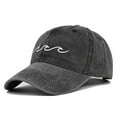 thumbnail image 1 of Tittly Baseball Cap Trucker Hat Mens And Womens Denim Retro Washed And Old Destroyed Cap Solid Color Baseball Cap Womens Baseball Caps Womens Baseball Caps Black One Size, 1 of 9