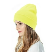 Tittly Beanie Winter Hats Unisex Knitted Hat Autumn And Winter Couple Simple Pullover Hat Hats for Women Beige One Size