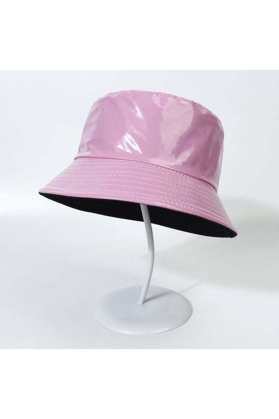 Bucket Hats Visor Hats Leather Color Double Fisherman's Hat Women's Outdoor Sun Basin Hat Foldable Travel Hat Men Multicolor Optional Hats for Women Hats for Men Pink One Size