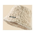thumbnail image 1 of Tittly Bucket Hats Visor Hats Winter Plush Fuzzy Bucket Hat Shearling Fisherman Hats For Women Hats for Women Hats for Men Beige One Size, 1 of 4