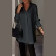 thumbnail image 1 of Tittly Button Down Shirts Blouses for Women Womens Button Down Shirts For Women Long Sleeve Dress Shirt Collared Blouse Tops Tunics Tshirts Shirts Long Sleeve Shirts for Women Black L, 1 of 4