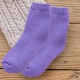 thumbnail image 1 of Tittly Cotton Socks Crew Socks for Women Autumn And Winter Heavy Wool Socks Solid Color Medium Tube Socks Thick Warm Hoop Socks Stockings And Towel Socks Stockings for Women Crew Socks Purple One Size, 1 of 4