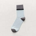 thumbnail image 1 of Tittly Cotton Socks Mens Socks Men's Autumn And Winter Versatile Patchwork Retro Sweat Absorbing Breathable Cotton Socks Business Socks Socks for Women Slouch Socks Grey A, 1 of 3