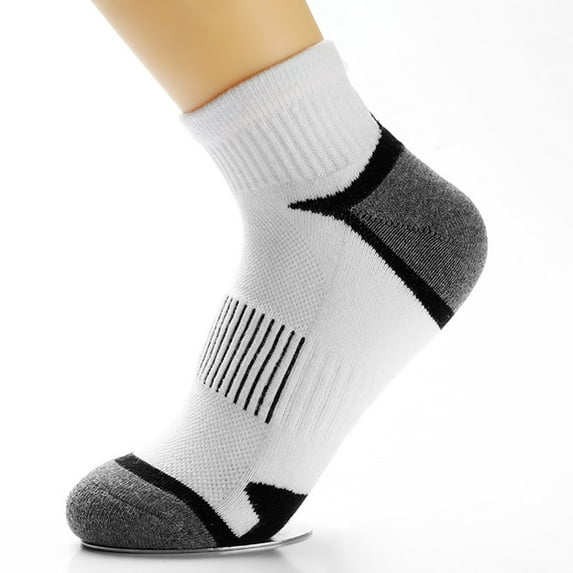 Tittly Cotton Socks Mens Socks Men's Colored Breathable Personalized Sweat Absorbing Towel Bottom Outdoor Loop Socks Sports Socks Socks for Women Slouch Socks Black A